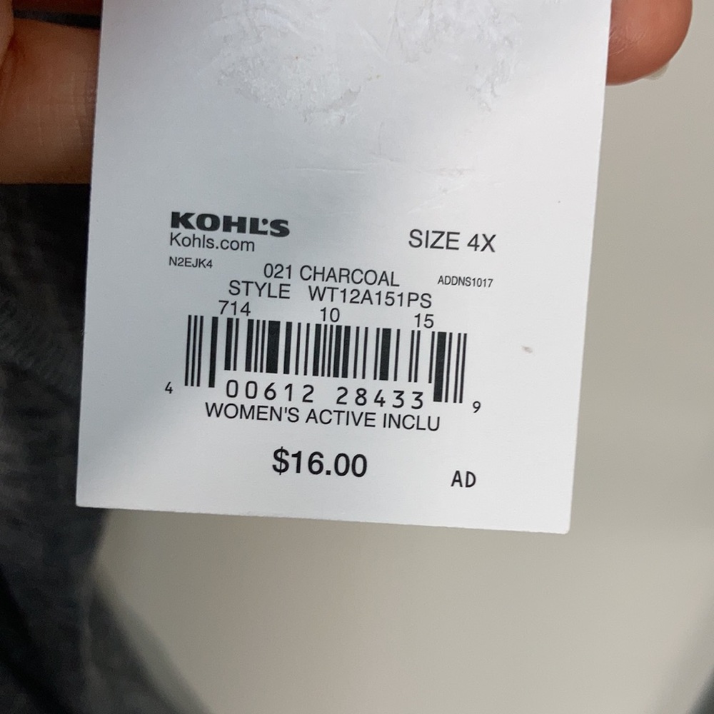 Relist 3/5/23❌NWT Tek Gear heathered gray tank top size 4X - Picture 9 of 16